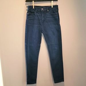 Banana Republic High Rise Skinny Jeans, Size 29, Dark Wash